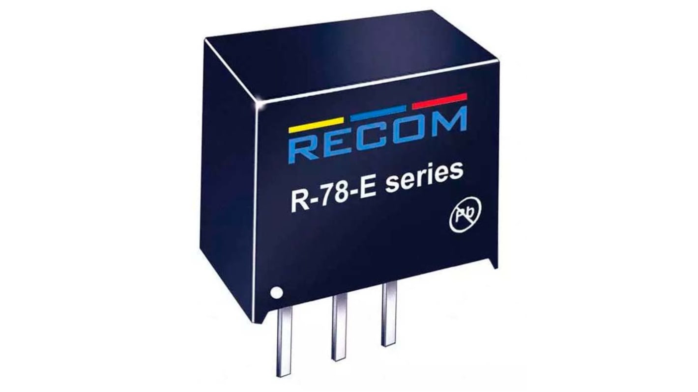 Recom Switching Regulator, Through Hole, 5V dc Output Voltage, 8 → 28V dc Input Voltage, 1A Output Current, 1