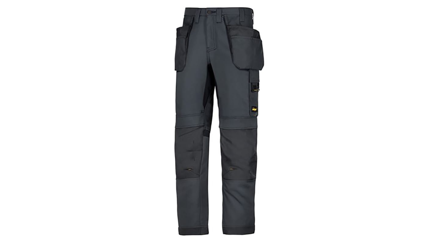 Snickers AllroundWork Black Men's Cotton, PA Work Trousers 36in, 84cm Waist
