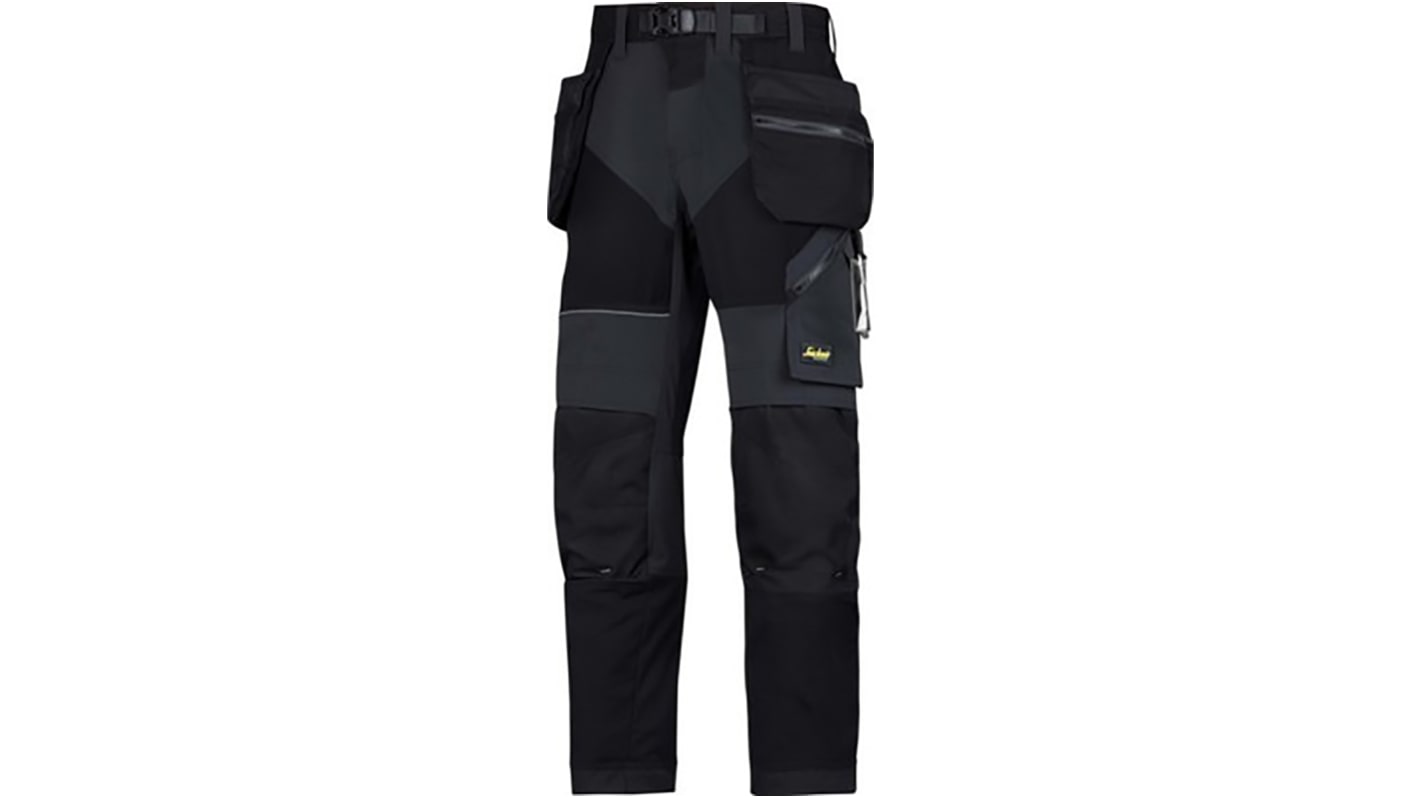 Snickers 6902 Flexiwork Black Trousers Lightweight 35in W 32in L