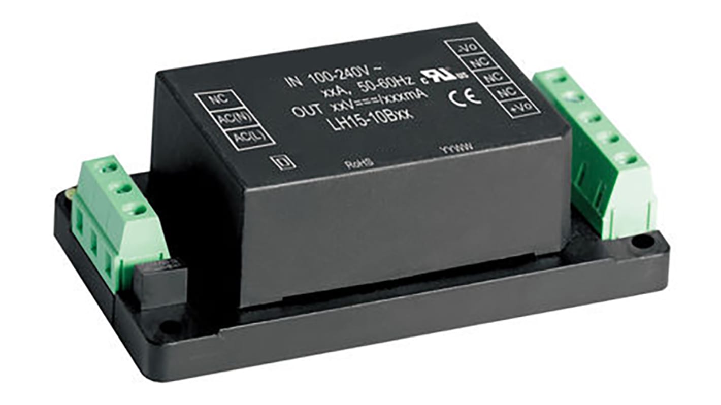 RS PRO AC-DC Converter, 12V dc, 1.25A, 15W, 1 Output, 264 V ac, 370 V dc Input Voltage