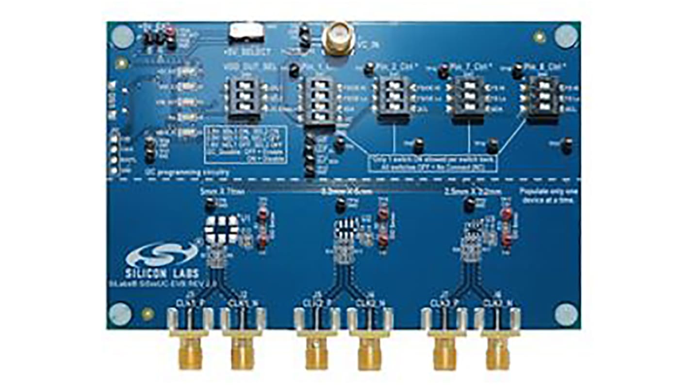 Silicon Labs Si5xxUC-EVB, Oscillator Evaluation Board for Silicon Labs XO, VCXO