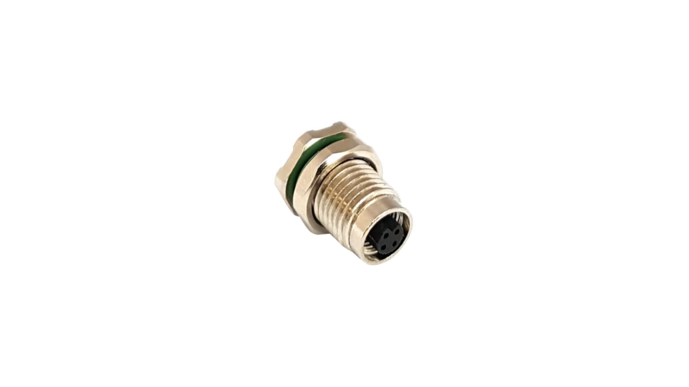 Conector circular Bulgin hembra serie Buccaneer M5 de 4 vías hembra, tamaño carcasa 5, Montaje trasero, IP67