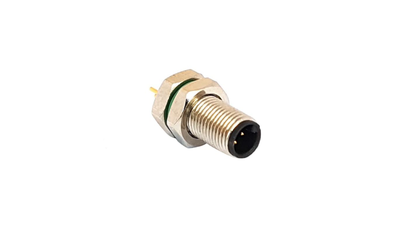 Bulgin Circular Connector, 3 Contacts, Rear Mount, M5 Connector, Plug, Male, IP67, Buccaneer M5 Series