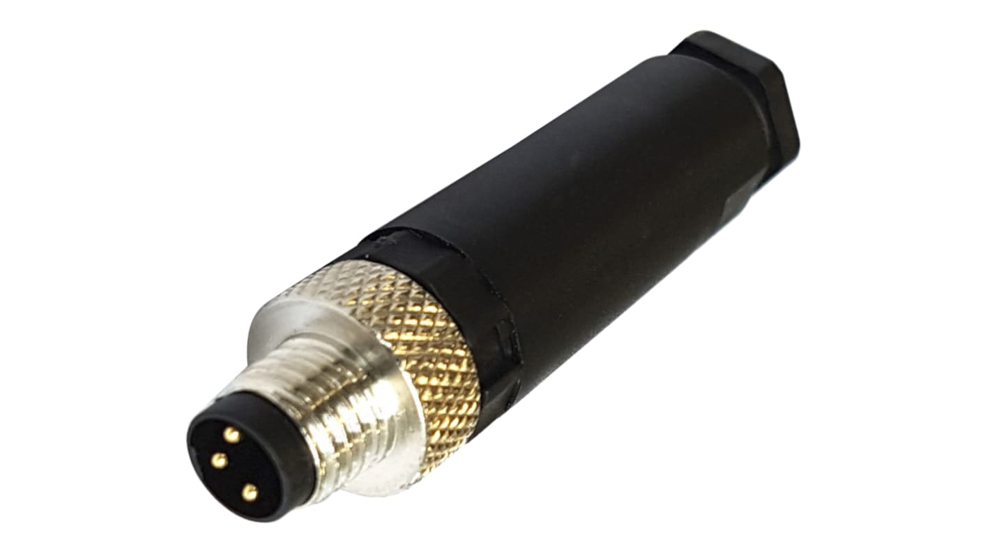 Bulgin Circular Connector, 3 Contacts, Cable Mount, M8 Connector, Socket, Female, IP67, Buccaneer M8 Series