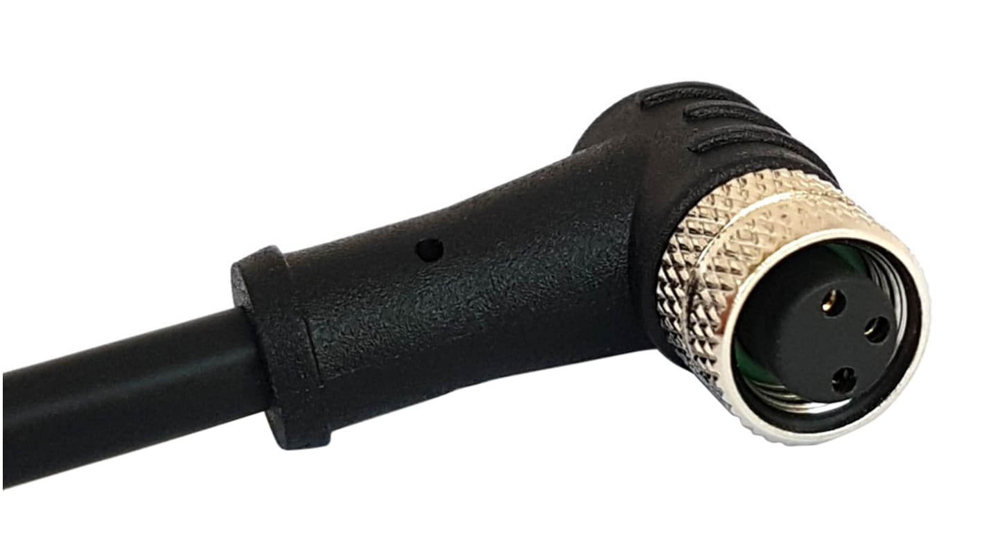 Bulgin Right Angle Female 4 way M8 to Unterminated Sensor Actuator Cable, 1m