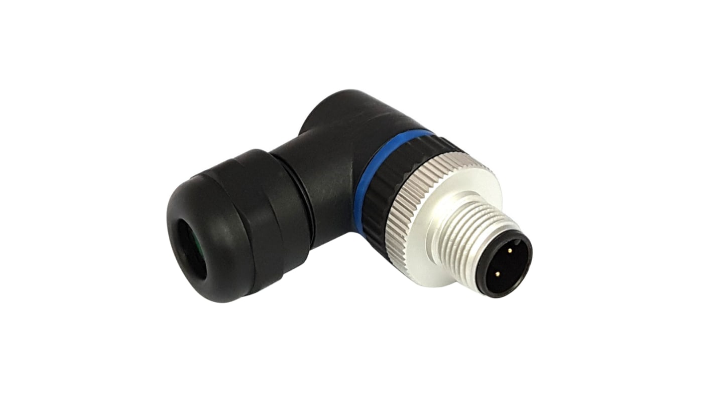 Bulgin Circular Connector, 5 Contacts, Panel Mount, M12 Connector, Plug, Male, IP67, Buccaneer M12 Series