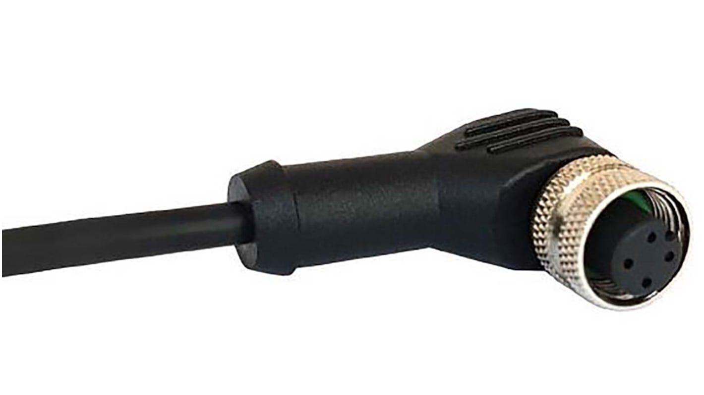 Bulgin Right Angle Female 8 way M12 to Unterminated Sensor Actuator Cable, 1m