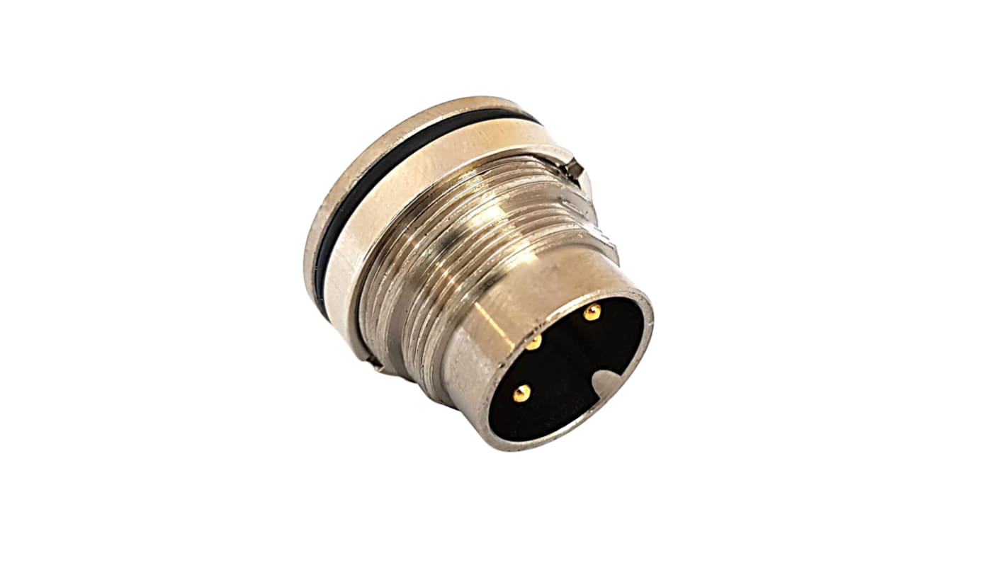 Bulgin Circular Connector, 12 Contacts, Rear Mount, M16 Connector, Plug, Male, IP67, Buccaneer M16 Series