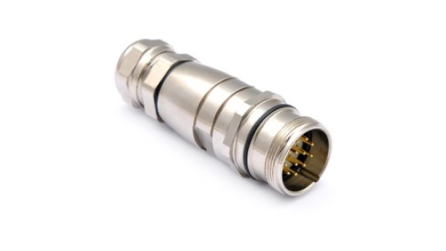 Bulgin Circular Connector, 12 Contacts, Panel Mount, M23 Connector, Socket, Male, IP67, Buccaneer M23 Series