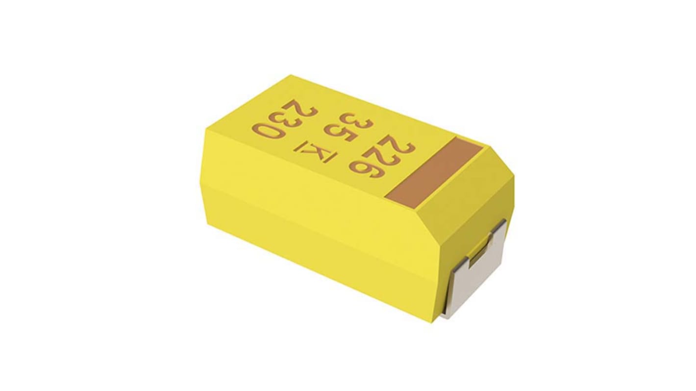 KEMET 4.7μF MnO2 Tantalum Capacitor 20V dc, T491 Series