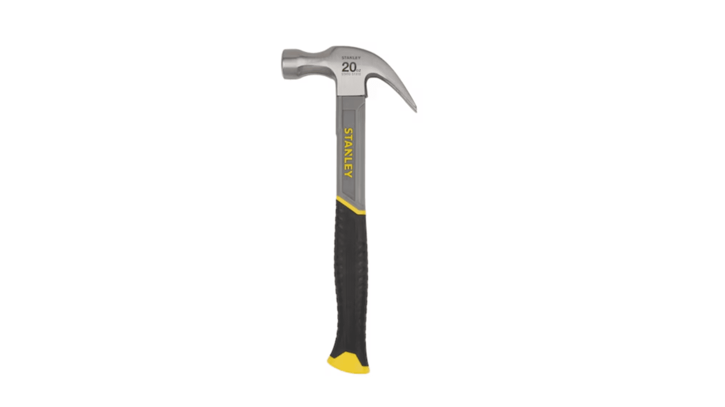Martillo de carpintero Stanley de 785g, cabezal de Acero, mango de Plástico Reforzado con Vidrio, longitud 325 mm