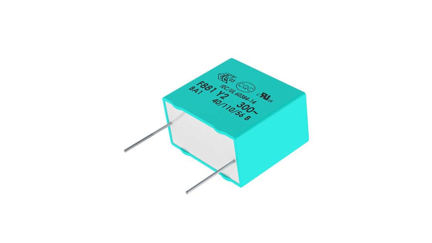 KEMET F863, AEC-Q200 X2 Folienkondensator 10μF ±10% / 310V ac, THT Raster 37.5mm