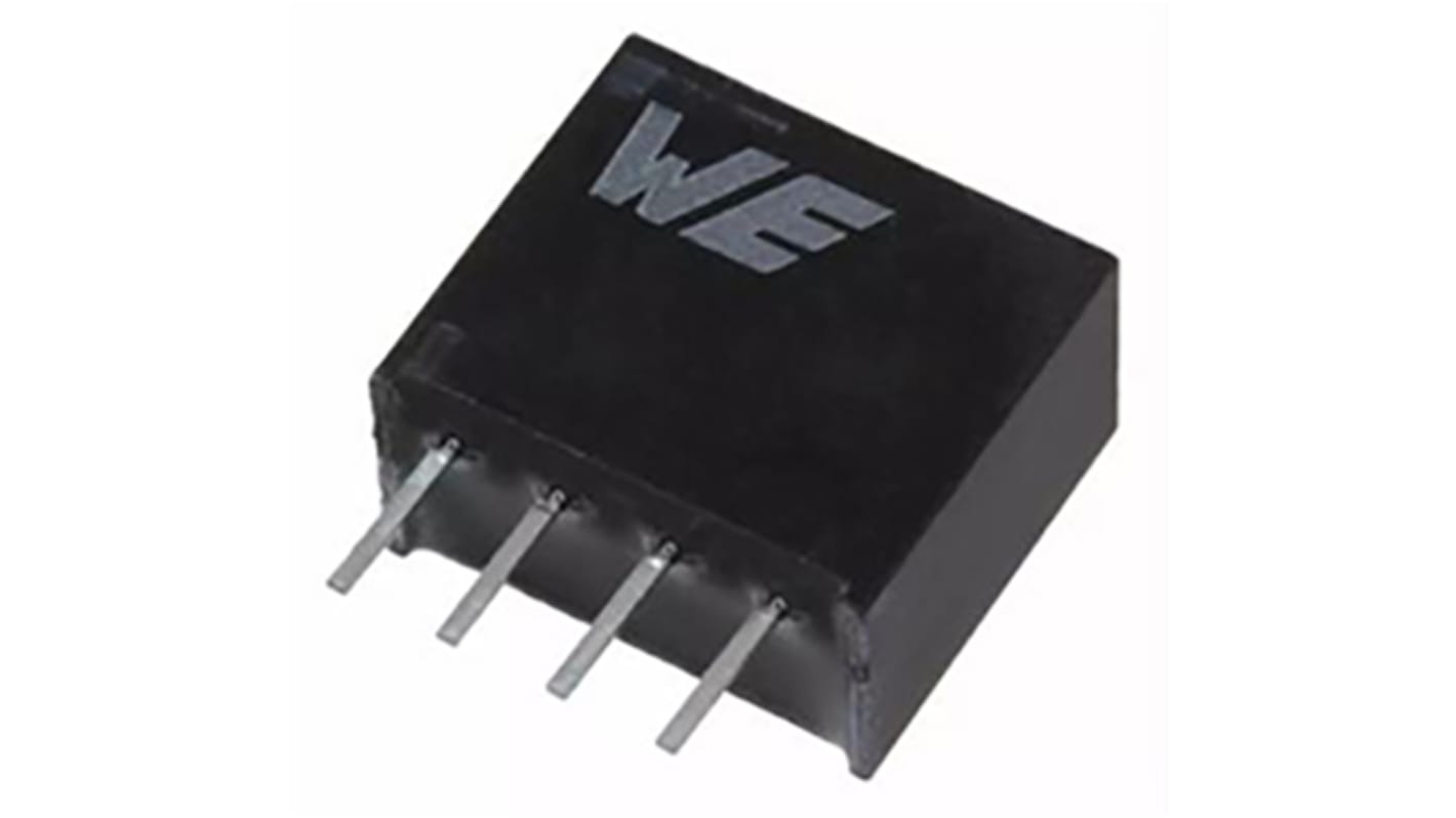 Wurth Elektronik 177920511, 1-Channel, Isolated, Un-Regulated DC-DC Converter, 0mA 4-Pin, SIP