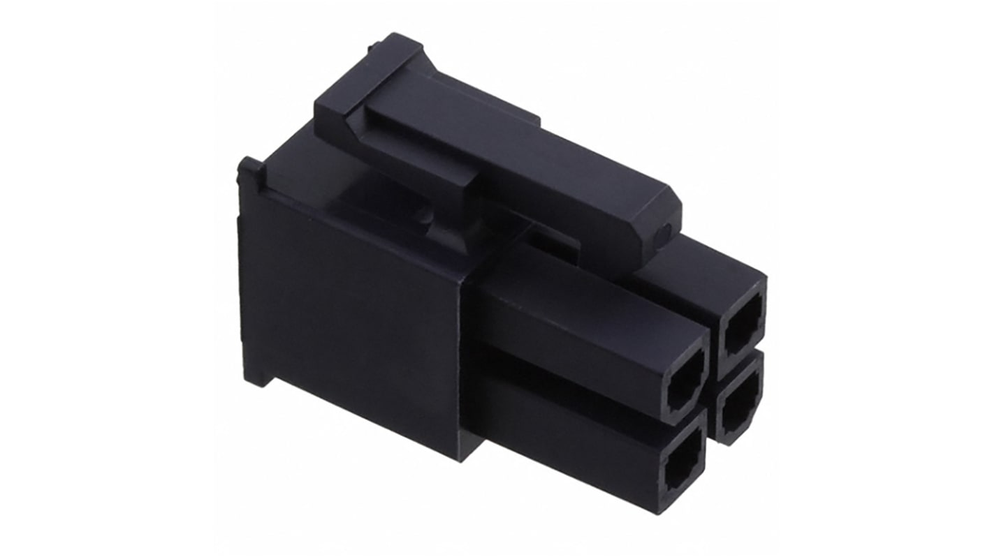 Molex Female Connector Housing, 4.2mm Pitch, 4 Way, 2 Row Vertical