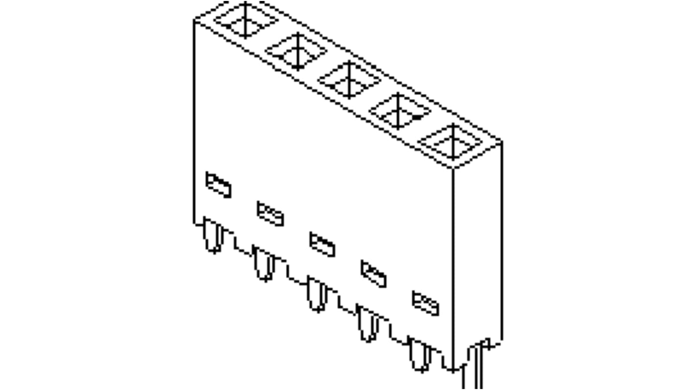 Presa PCB Molex, 8 vie, 1 fila, passo 2.54mm, Montaggio con foro passante