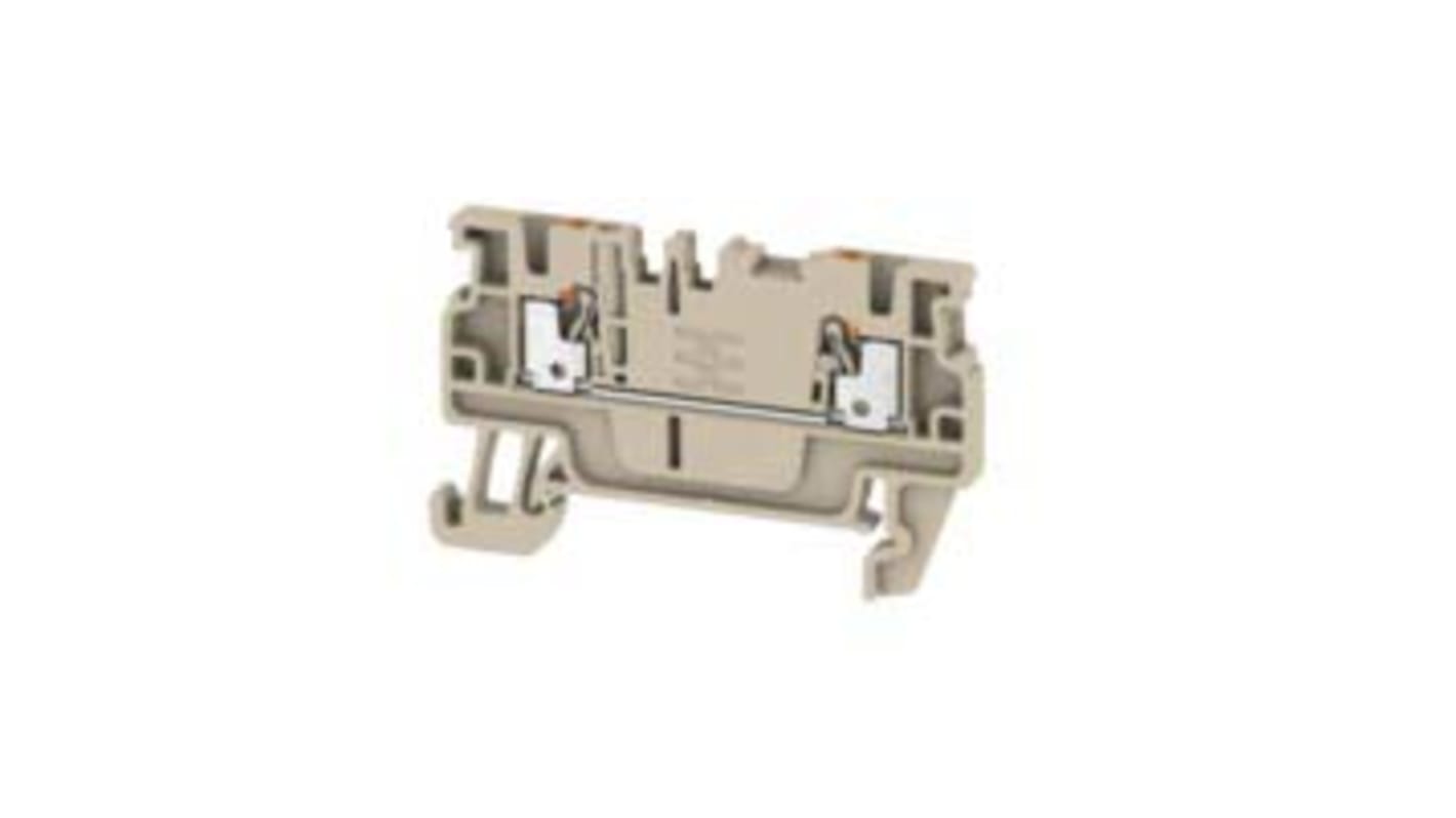 Morsettiera per guida DIN Weidmuller, Beige scuro, livello Singolo, , 17.5A