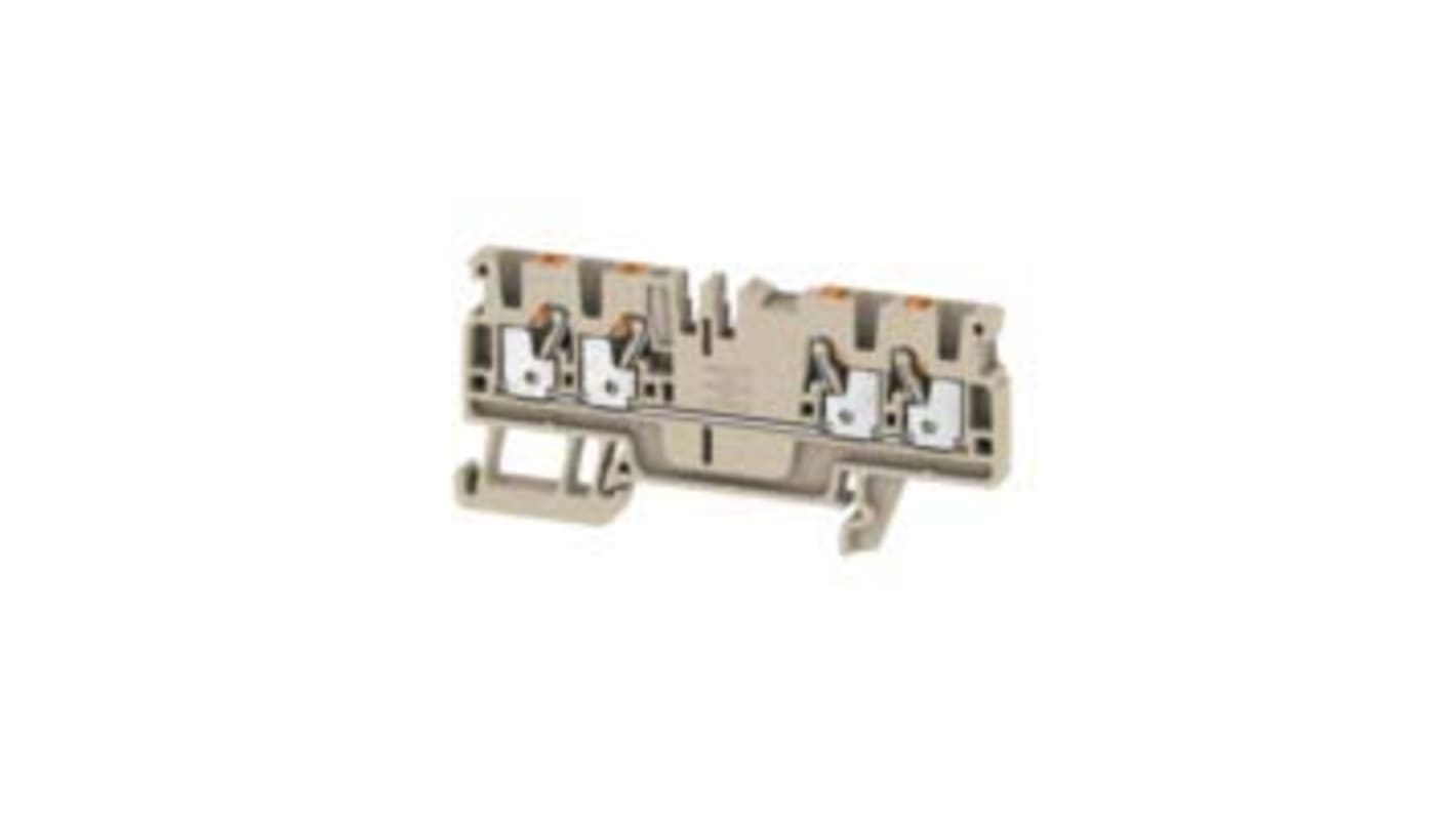 Weidmuller 1521690000 A Series Beige, 2.5mm², Single-Level, Push In Termination