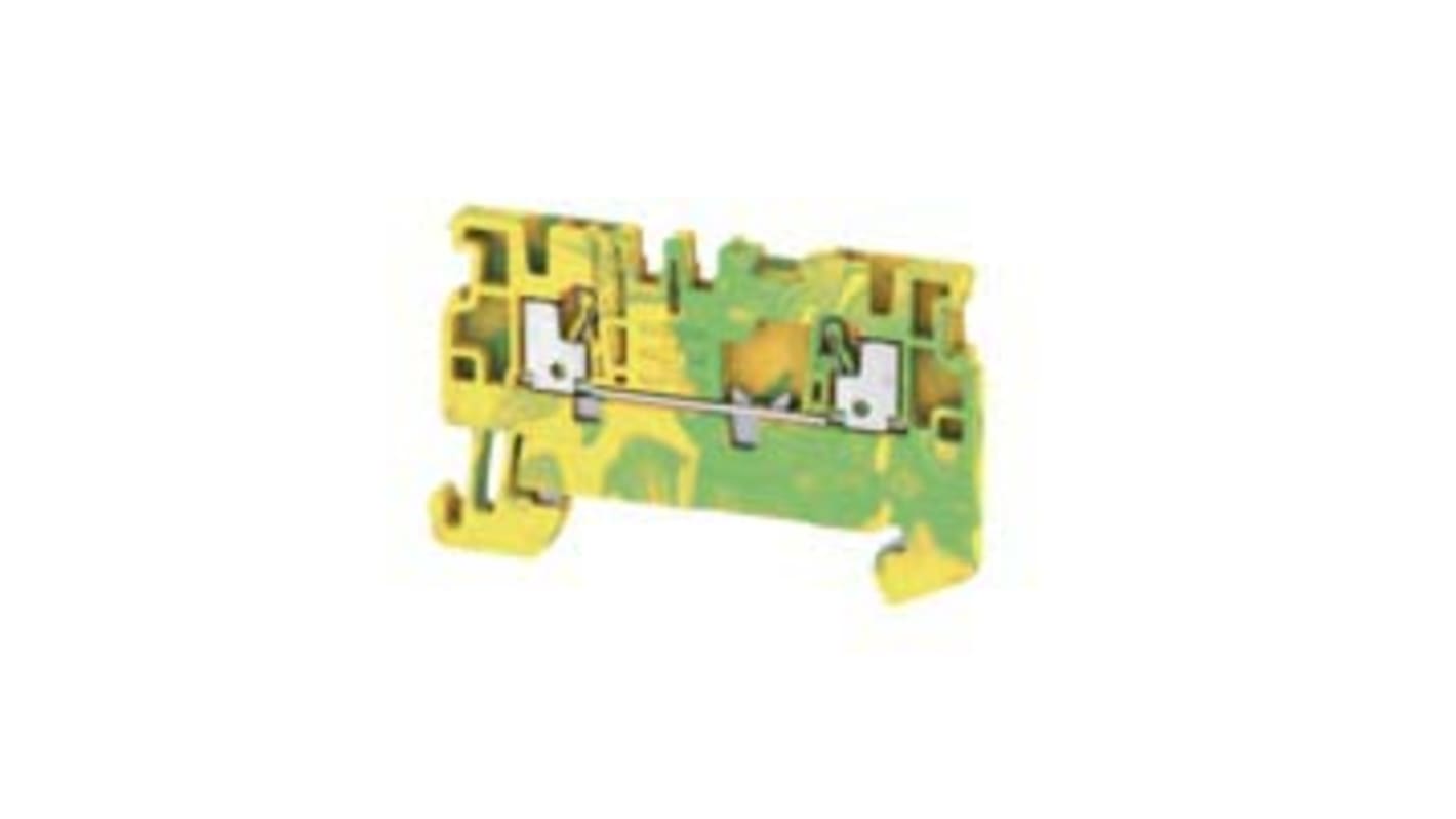 Weidmuller 1552680000 A Series Green/Yellow, 1.5mm², Single-Level, Push In Termination