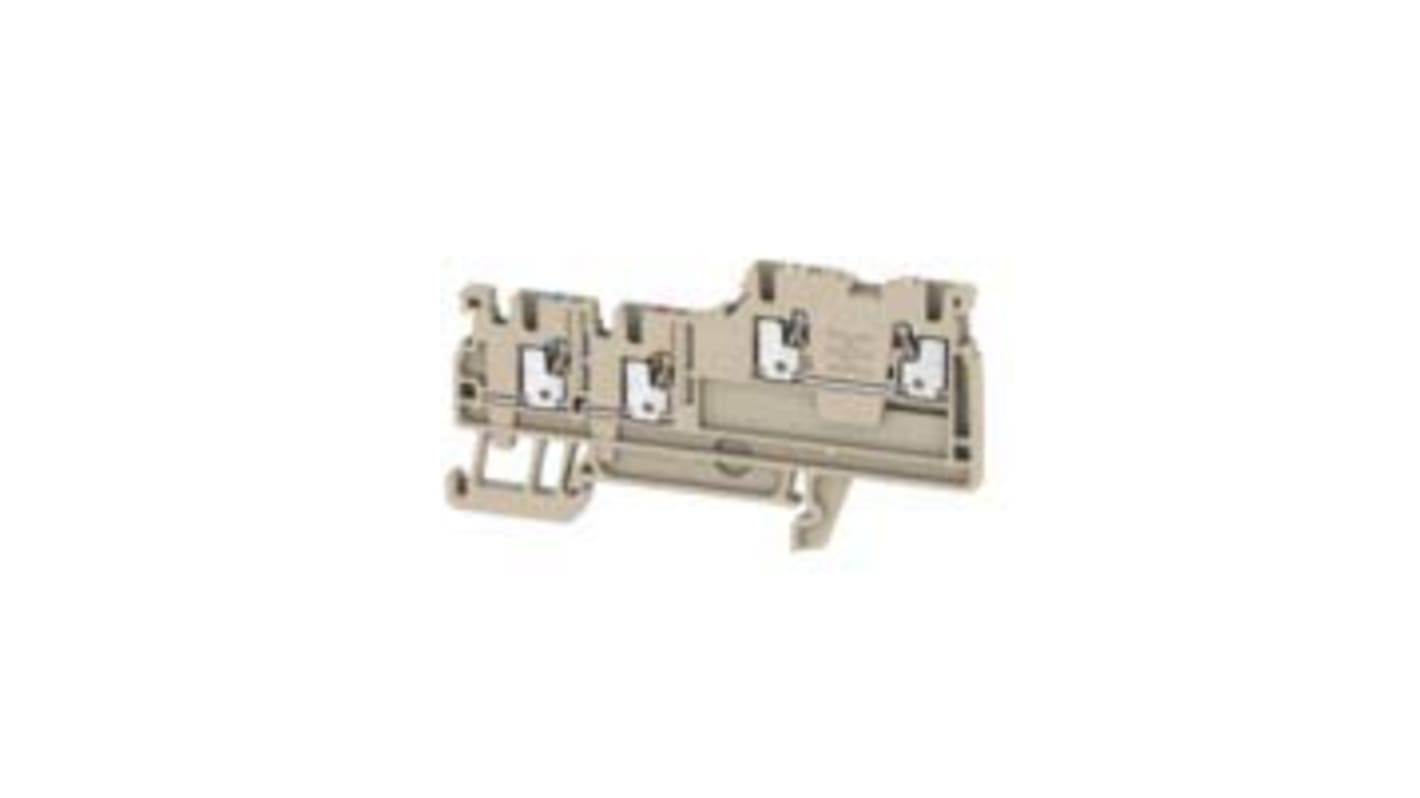 Morsettiera per guida DIN Weidmuller, Beige, livello Doppio, 13.5A