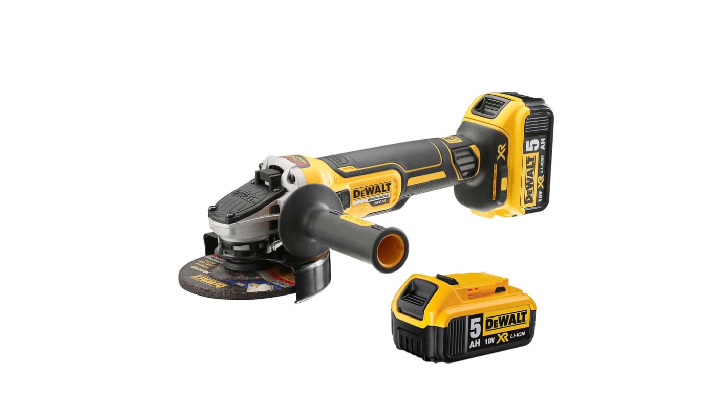 DeWALT DCG405P2-GB 18V XR 125mm Cordless Angle Grinder, UK Plug