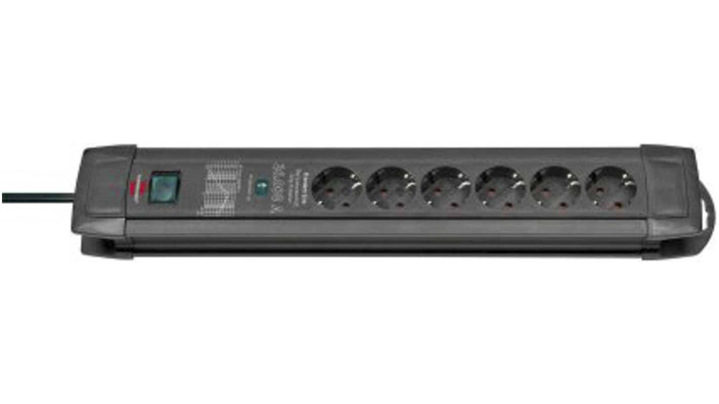 Rallonge électrique brennenstuhl 1.8m, 6 prise Type F - Schuko allemand, 26A, IP20