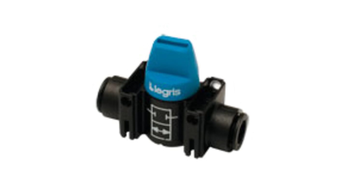 Legris Pneumatic Relay Pneumatic Manual Control Valve 7910 Series, 2.5mm, III B