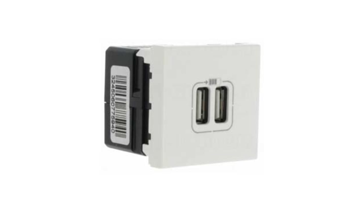 Conector hembra USB Legrand, Blanco Interior, 1500mA 100 → 240 V.