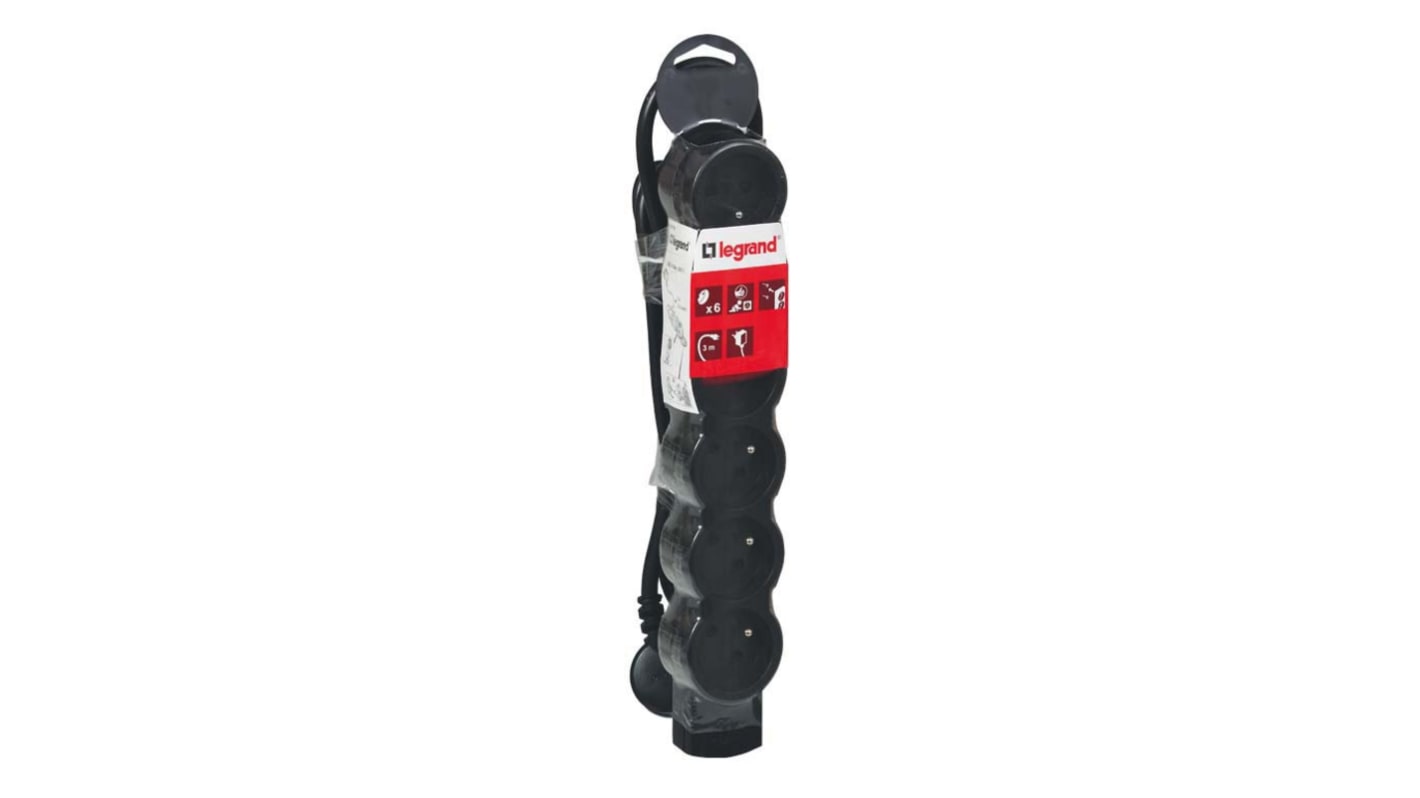 Legrand 3m 6 Socket Type E - French Extension Lead