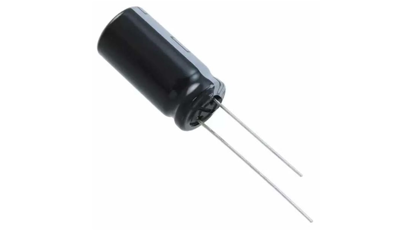 Panasonic 直插铝电解电容, 4700μF, 10V 直流, 12.5 (Dia.) x 25mm, 最高+105°C, FS系列
