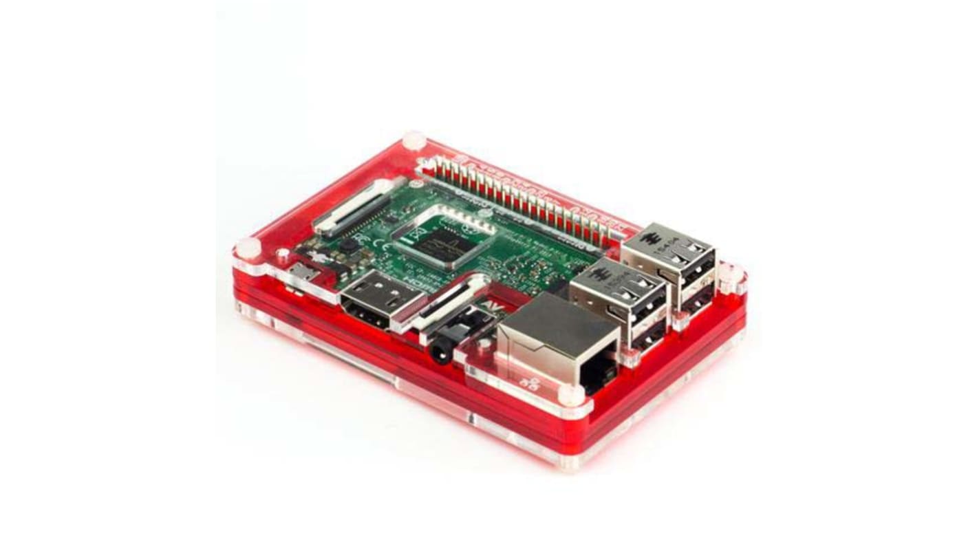 Pimoroni Acrylic Case for use with Raspberry Pi 2, Raspberry Pi 3, Raspberry Pi B+ in Black