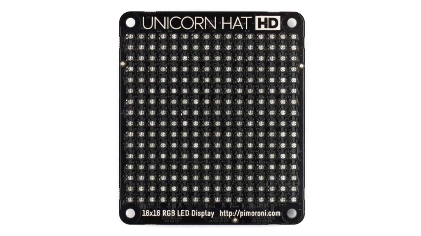 Pimoroni Unicorn HD LED Matrix HAT with 16x16 LEDs for Raspberry Pi