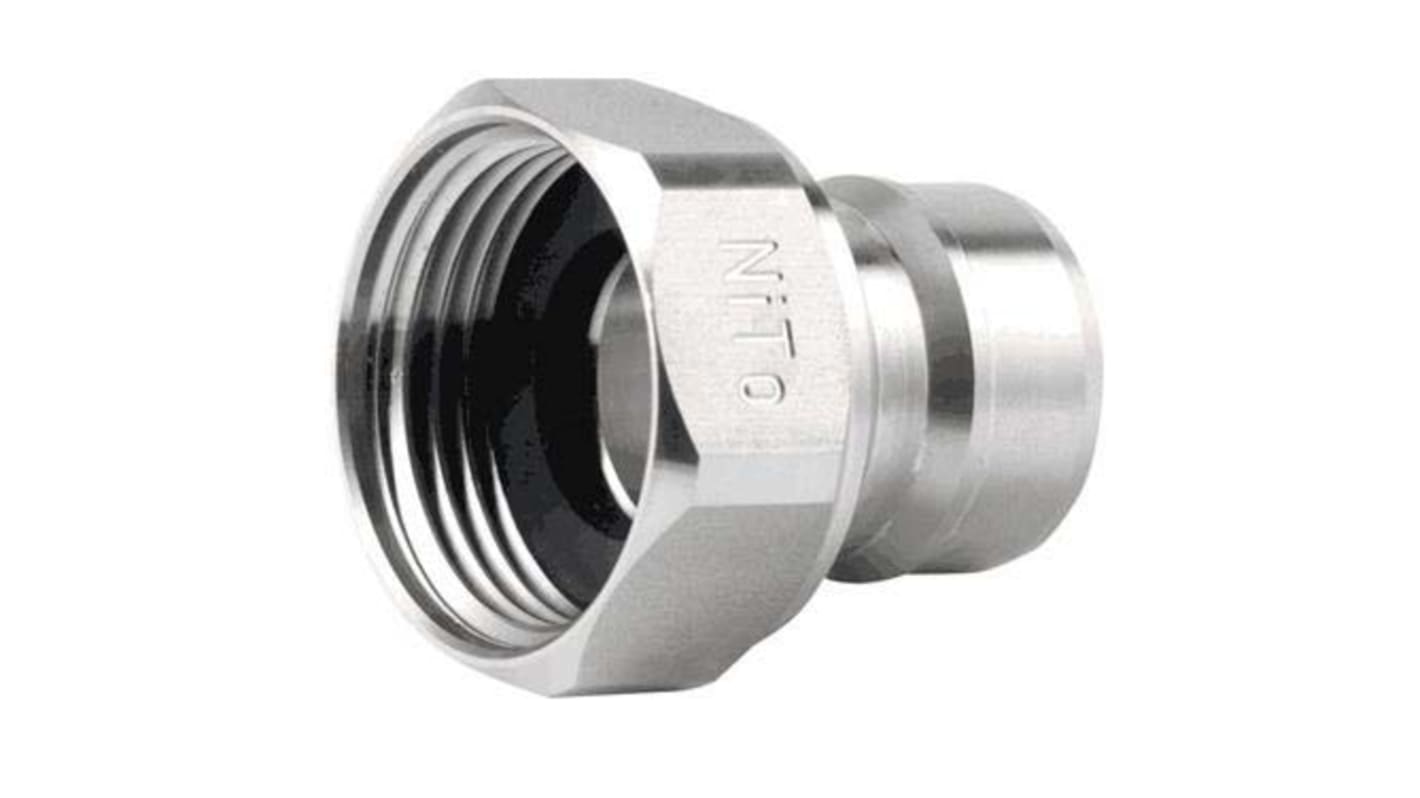 Nito Hose Connector, Straight Threaded Coupling, BSP 1in 1in ID, 25 bar