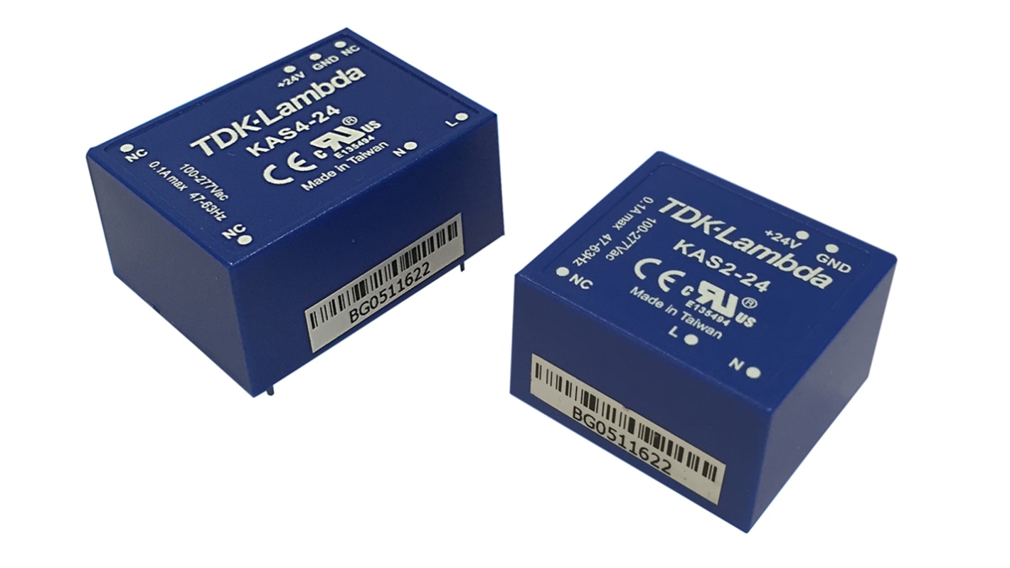 TDK-Lambda Switching Power Supply, KAS4-12, 12V dc, 330mA, 4W, 1 Output, 120 → 430 V dc, 90 → 305 V ac