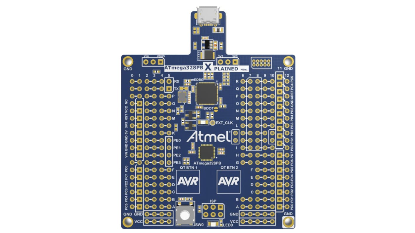Microchip ATmega评估套件, ATMEGA328PB处理器, ATmega328内核, Xplained Mini