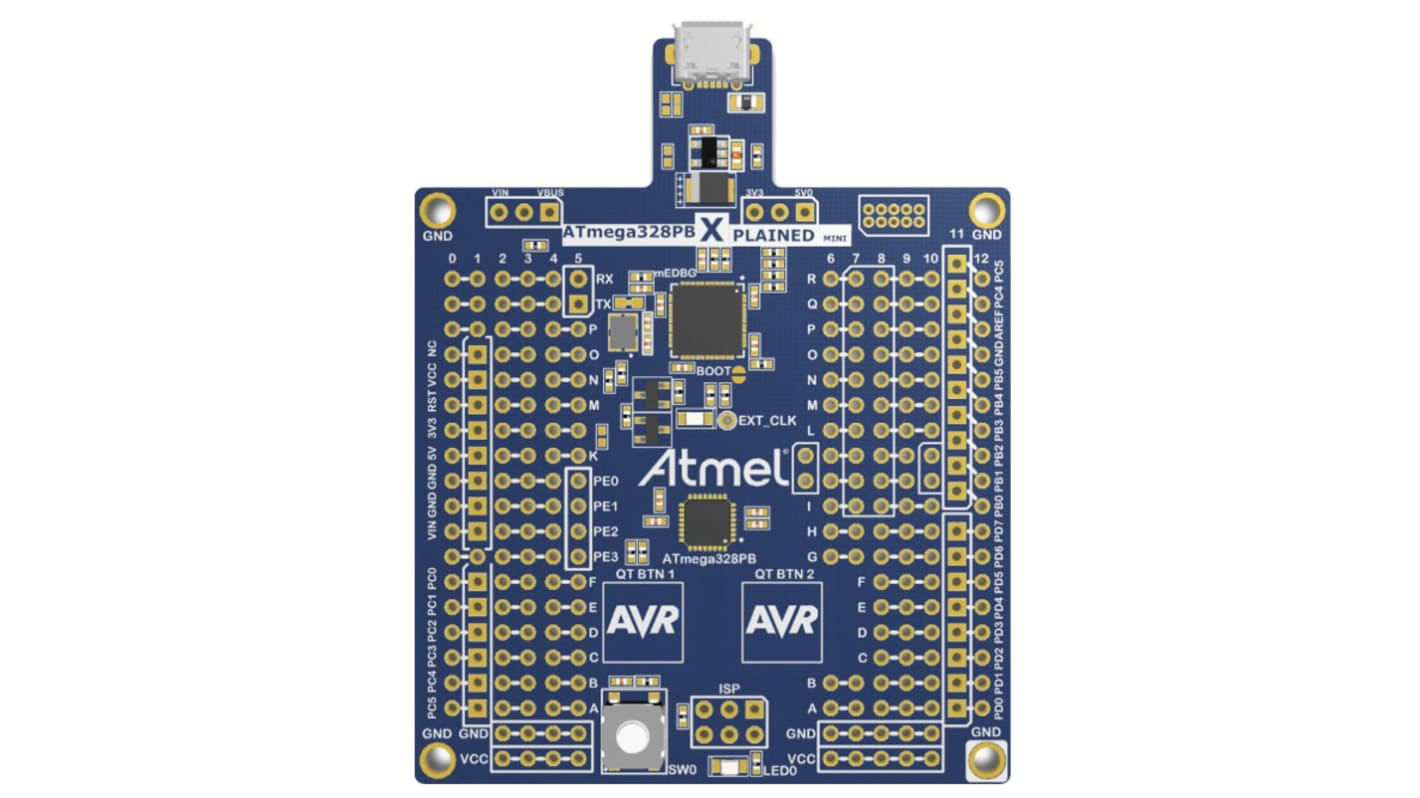 Microchip Xplained Mini MCU Evaluation Kit ATMEGA328PB-XMINI