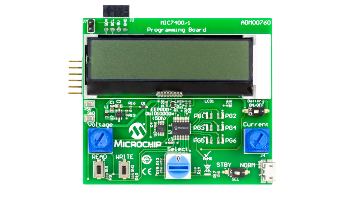 Microchip Programming Board Power Management for MIC7400/1 for MIC7400/1 Devices