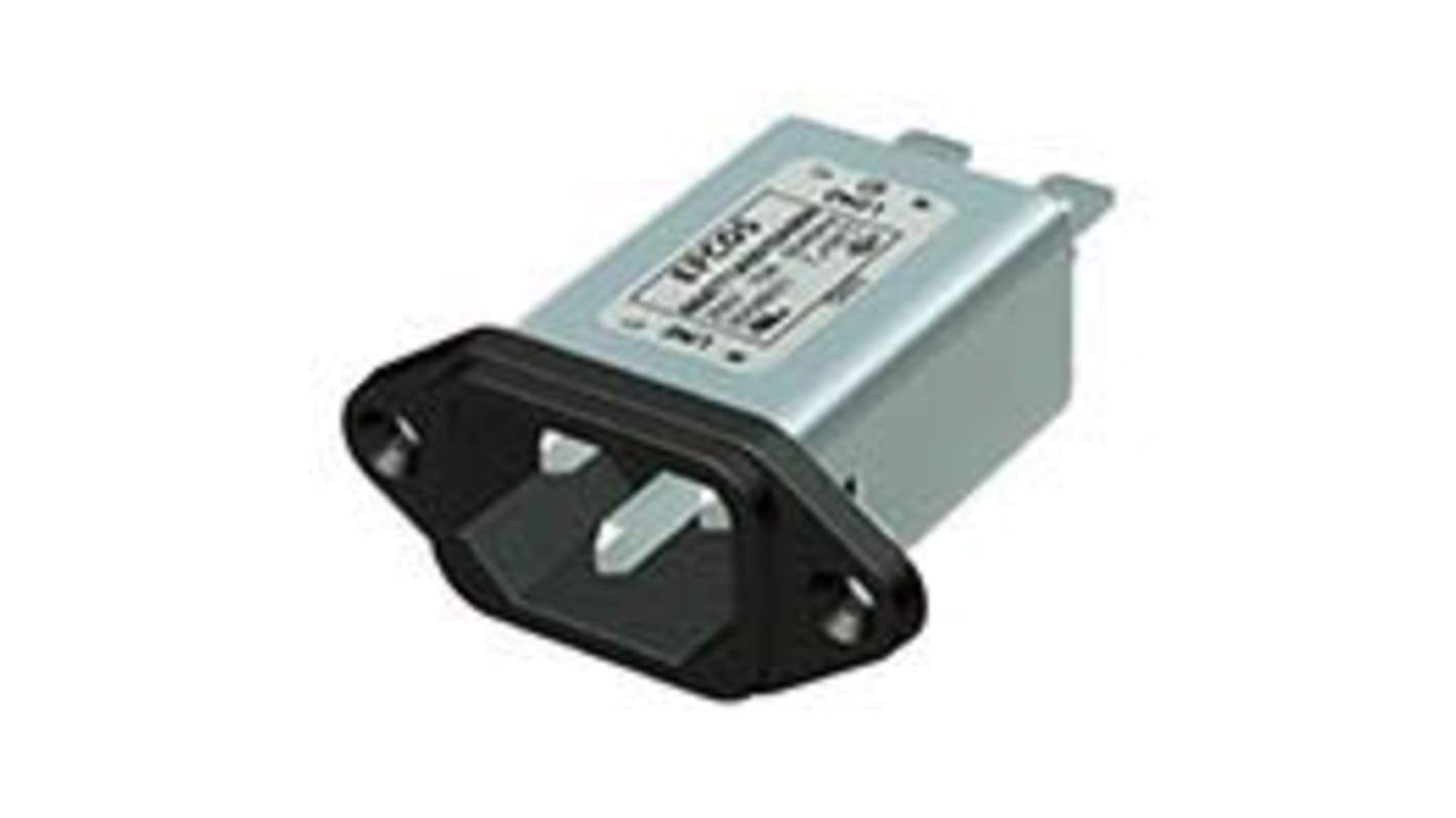 EPCOS 12A, 250 V ac/dc Male Snap-In IEC Filter B84771A3012A000, Tab