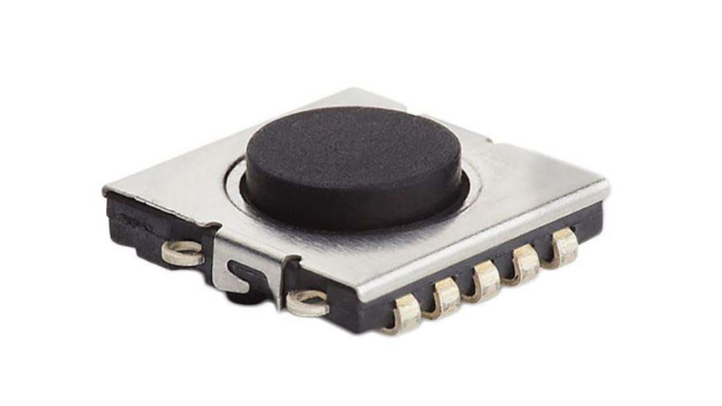 APEM IP67 Black Round Tactile Switch, SPST 50 mA 1mm Surface Mount