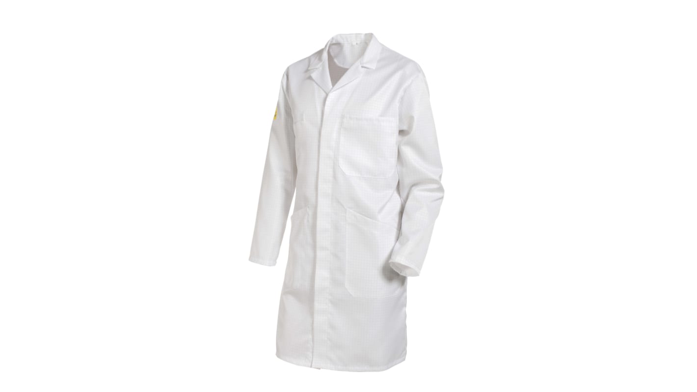 MOLINEL White Men Reusable Lab Coat, L