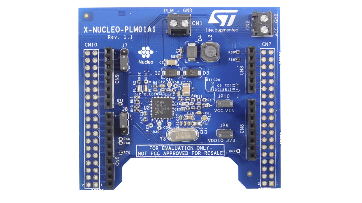 Kommunikáció és vezeték nélküli fejlesztőeszköz, X-NUCLEO-PLM01A1, ST7580, STM32 Nucleo, Kiértékelő készlet, NUCLEO