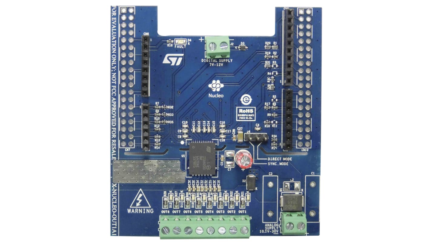 STMicroelectronics NUCLEO ISO8200BQ, SMC30J30CA, STPS1H100A Evaluation Kit for STM32 Nucleo X-NUCLEO-OUT01A1