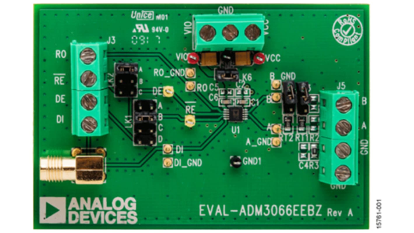 Analog Devices Evaluation Board ADM3065E Evaluation Kit for UG-1000 EVAL-ADM3066EEB1Z