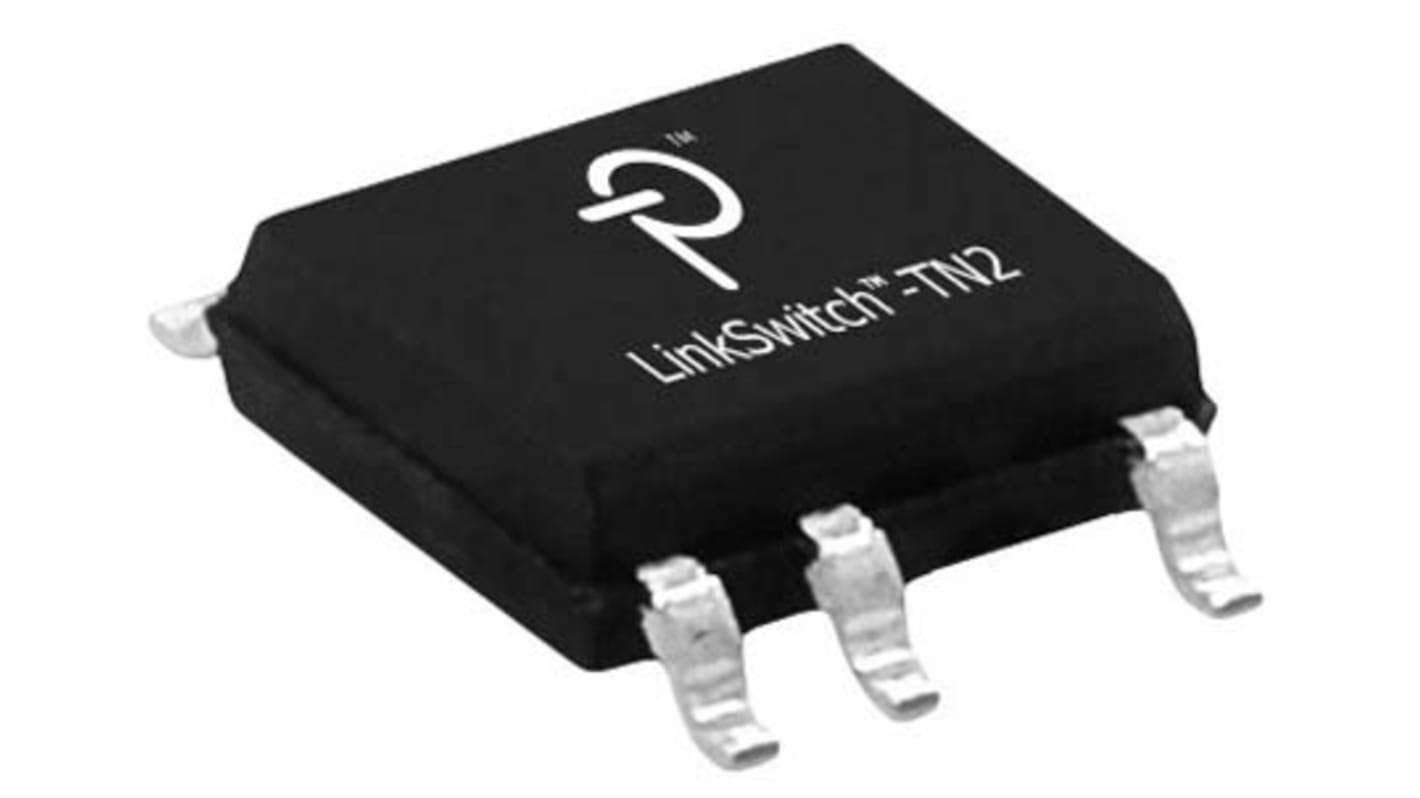 Power Integrations 交直流转换芯片, 贴片安装, 最大输入265 V 交流, 最大输出120 (MDCM) mA, 170 (CCM) mA, 289 (Reduced) mA, 356 (Standard) mA限制,