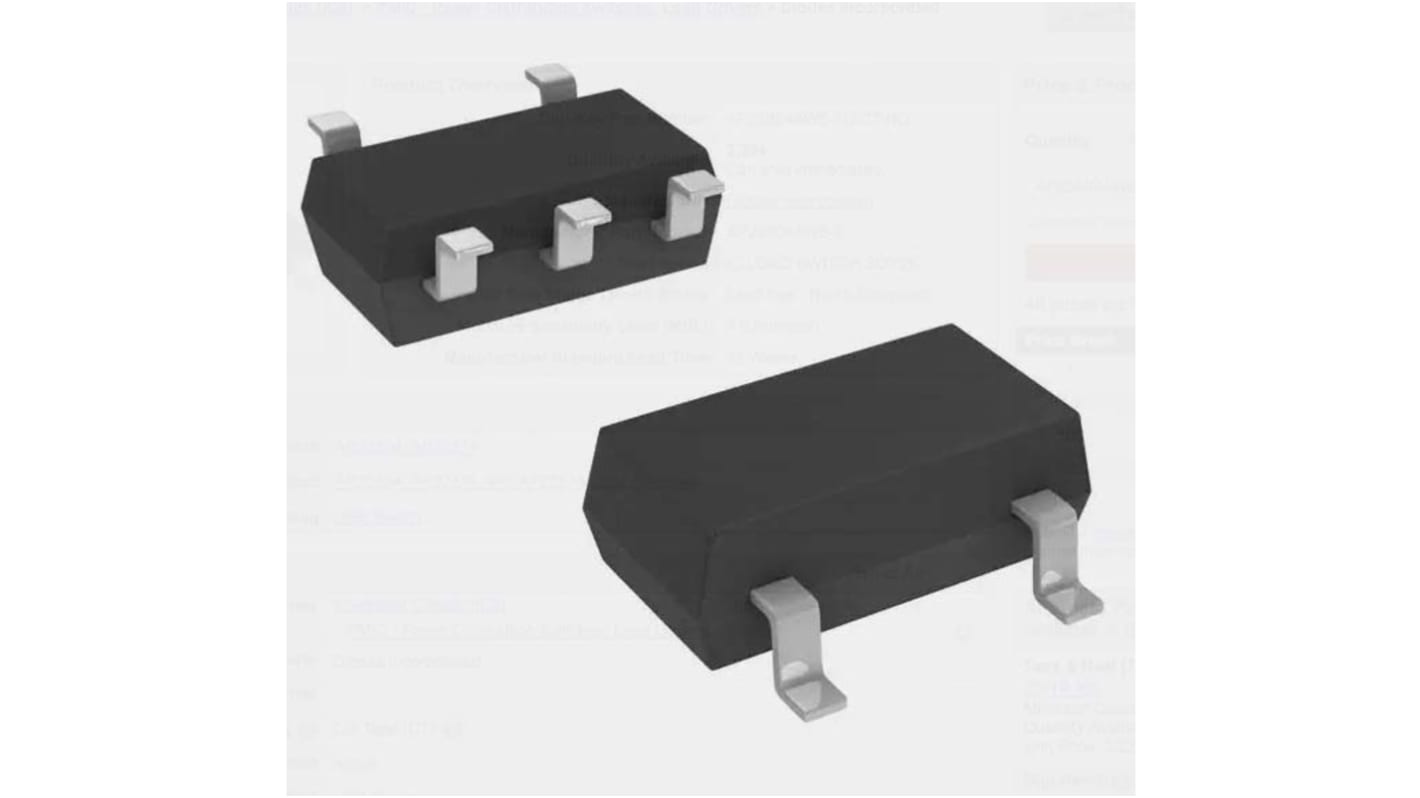 IC de conmutación USB de potencia AP22804AW5-7, Lado alto, 65mΩ SOT25, 5 pines