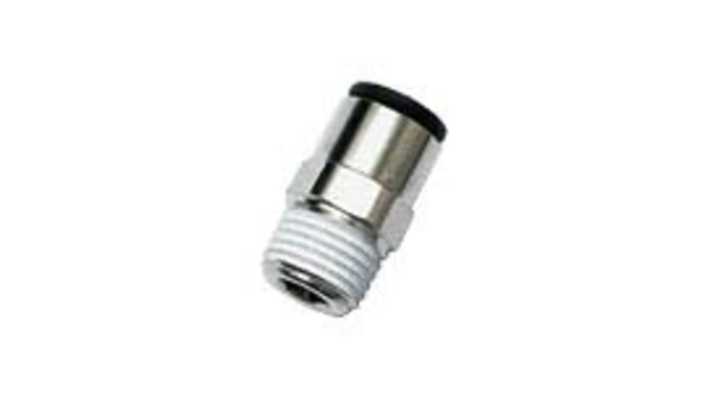 Legris LF3000 R3/8 Stecker x 6-mm-Steckanschluss Gerader Gewindeadapter, Gewinde-zu-Rohr, Messing, 20 bar