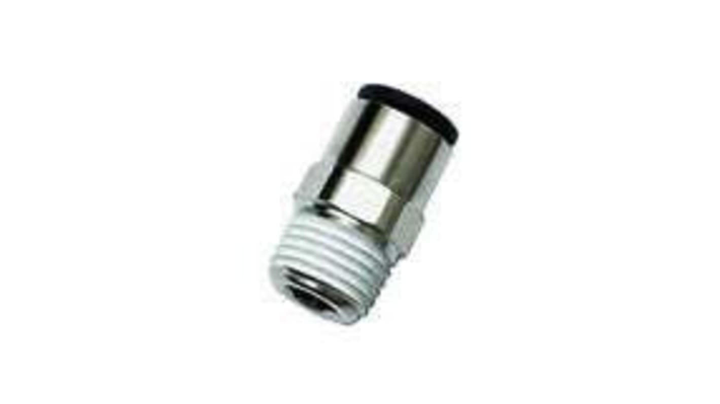 Legris LF3000 Series Straight Threaded Adaptor, R 1/2 Male to Push In 16 mm, Threaded-to-Tube Connection Style