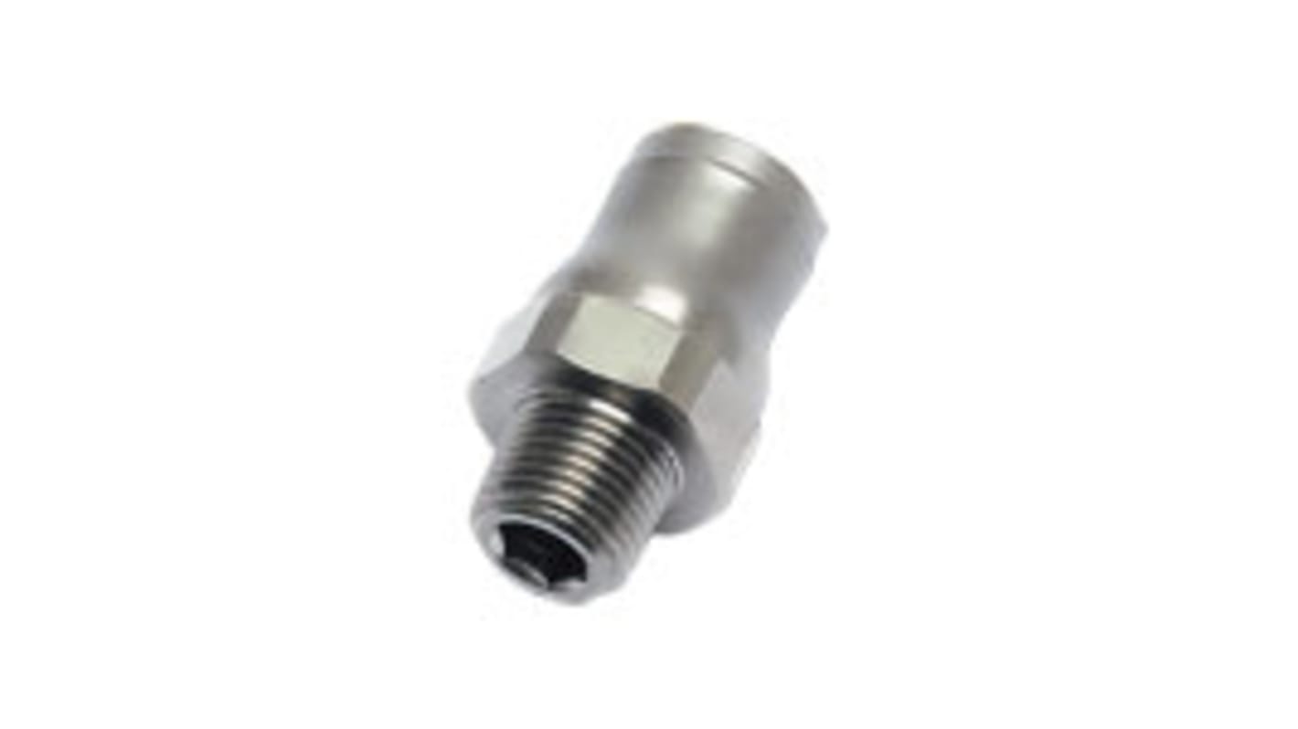 Legris LF3600 Series Straight Threaded Adaptor, R 1/8 Male to Push In 8 mm, Threaded-to-Tube Connection Style
