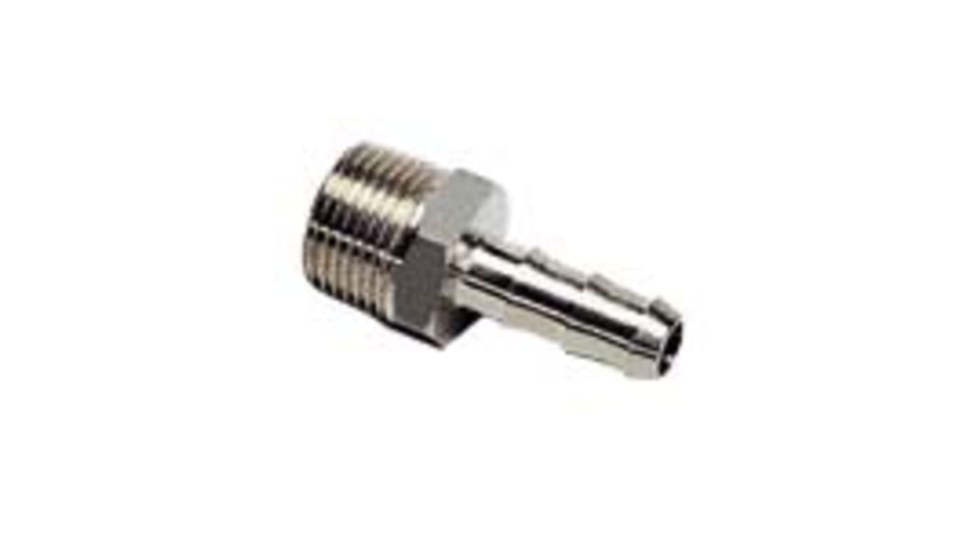 Legris LF3000 Series Straight Threaded Adaptor, R 3/8 Male to Push In 7 mm, Threaded-to-Tube Connection Style