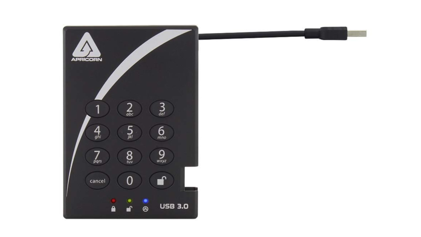 Apricorn Aegis Bio 3 1 TB External Portable Hard Drive