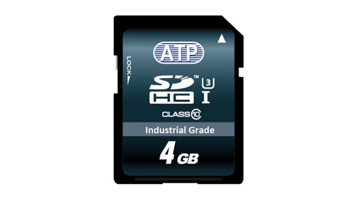 ATP Industrial Grade SDHC SD-Karte 4 GB Class 10, UHS-1 U1 Industrieausführung, SLC